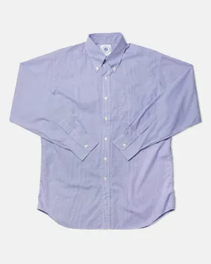 NAVY MINI GINHAM DRESS SHIRT