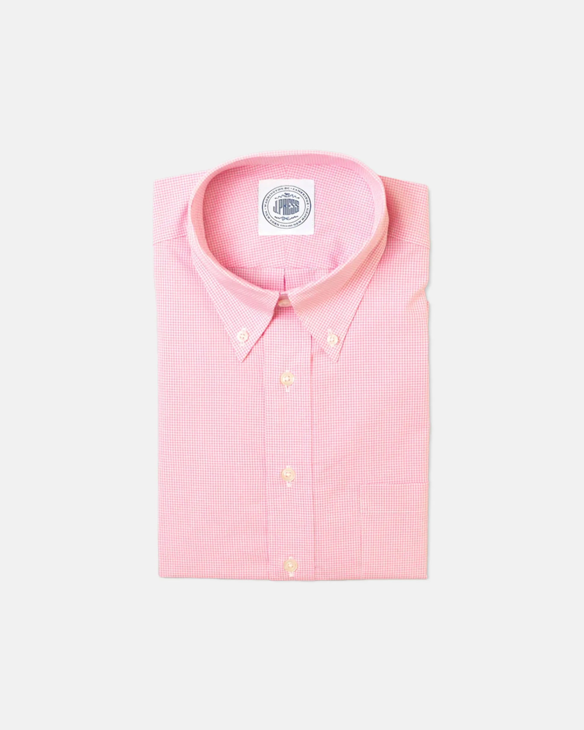 PINK MINI GINGHAM DRESS SHIRT